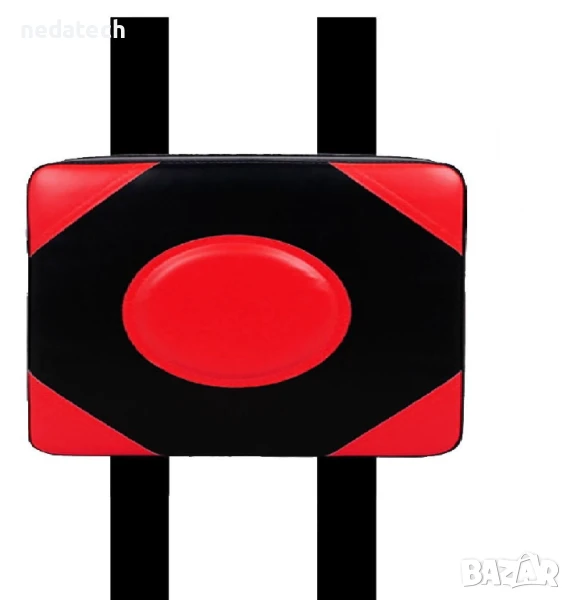 Боксова круша за стена, Черен - Червен, 30x10x30см., снимка 1