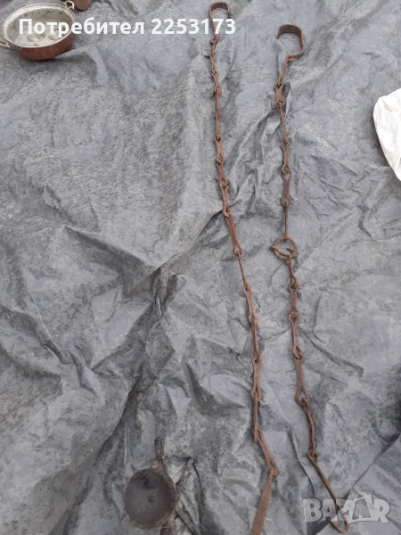 Ковани вериги за огнище 140см., снимка 1