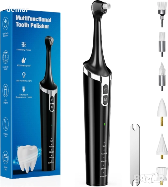 Електрическа машина за полиране на зъби Hapycat, 5 скорости, 6 глави, снимка 1