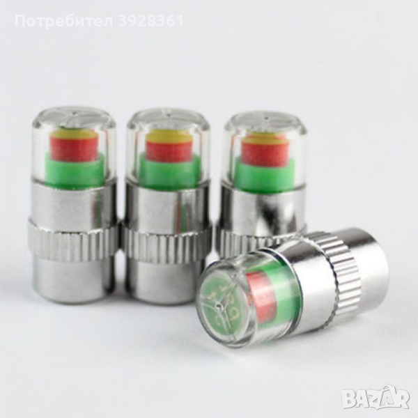 Манометър-капачка  за налягането в гумите на превозното средство, снимка 1