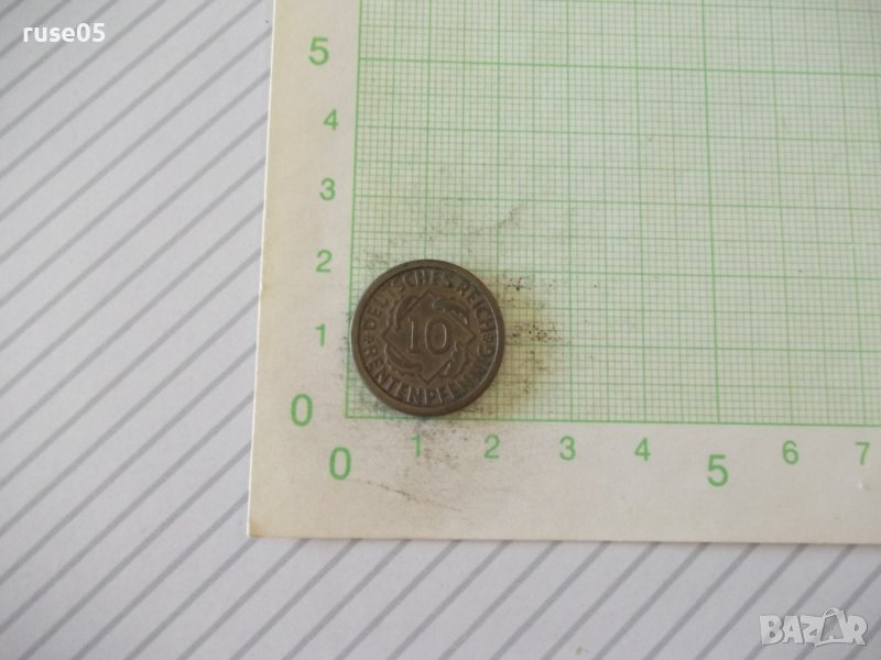 Монета "10 RENTENPFENNIG - Германия - 1924 г.", снимка 1