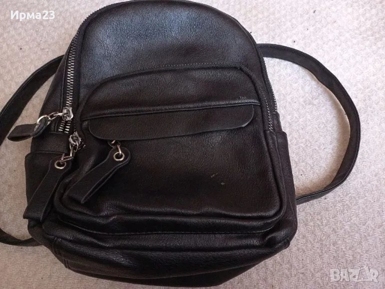 Кожена дамска раница, снимка 1