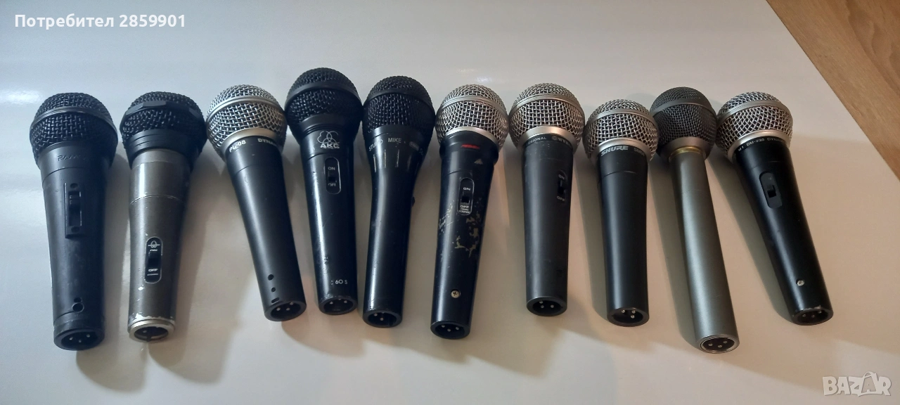 Продавам микрофони – 10 бр. (9 динамични + 1 кондензаторен), снимка 1