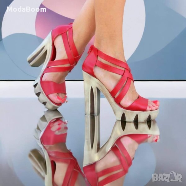Стилни сандали на ток , снимка 1