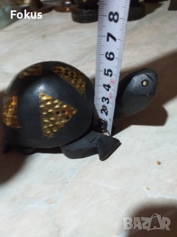 Костенурка дърво и месинг, снимка 7 - Антикварни и старинни предмети - 53355957