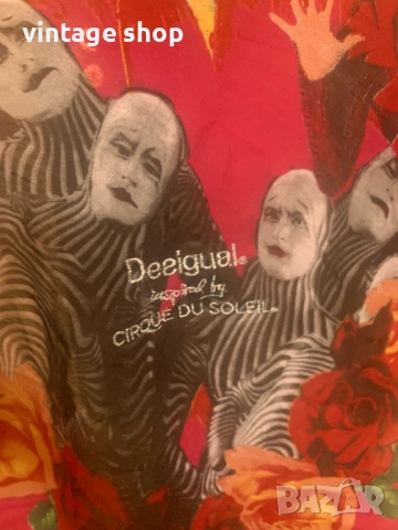 Пъстър шал с оригинален десен Desigual, снимка 3 - Шалове - 53813461