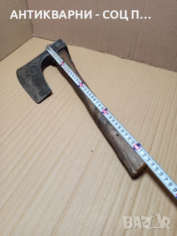 Соц Стара Ръчно Кована Голяма Брадва. Номер 578., снимка 8 - Антикварни и старинни предмети - 53168696