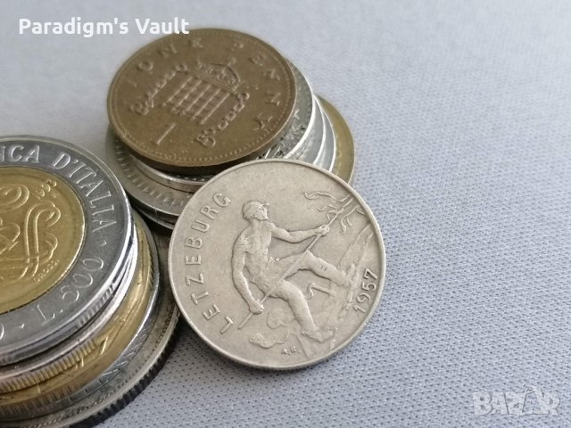 Монета - Люксембург - 1 франк | 1957г., снимка 2 - Нумизматика и бонистика - 41764641