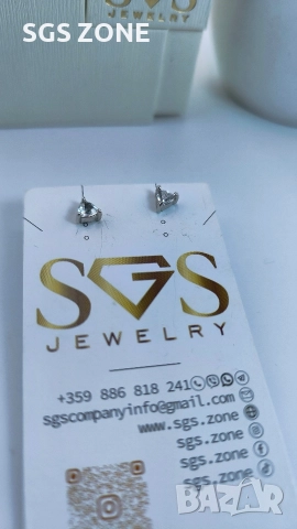 Сребърни обеци с прозрачен топаз, снимка 3 - Обеци - 52875176