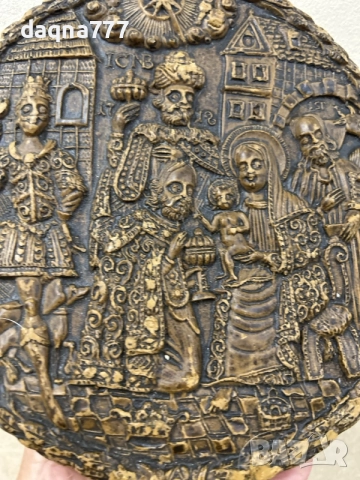 Антикварен восъчен плакет 1718 г, снимка 3 - Антикварни и старинни предмети - 55737727