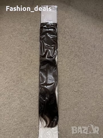 Тъмно кафява удължаваща естествена коса Треса удължения Прическа 55 см, снимка 9 - Аксесоари за коса - 40455305