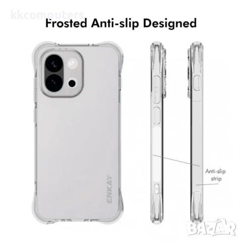 OnePlus 13s 5G / OnePlus 13T 5G Удароустойчив ENKAY Силиконов Калъф и Протектор, снимка 5 - Калъфи, кейсове - 51263433