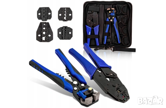 Комплект клещи за оголване кримпване на кабели