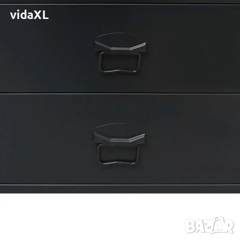 vidaXL Метален скрин, индустриален стил, 78x40x93 см, черен, снимка 8 - Скринове - 56146441