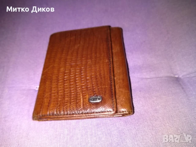 Petek марков портфейл компактен естествена кожа  105х85мм мм