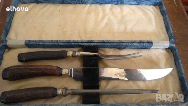 Комплект нож, вилица, масат James Allen Sheffield, снимка 3 - Антикварни и старинни предмети - 39526592