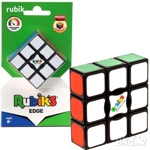 Оригинален магически пъзел Rubik's Edge 1x3x3 - С цветни пластини, снимка 5 - Игри и пъзели - 44996882