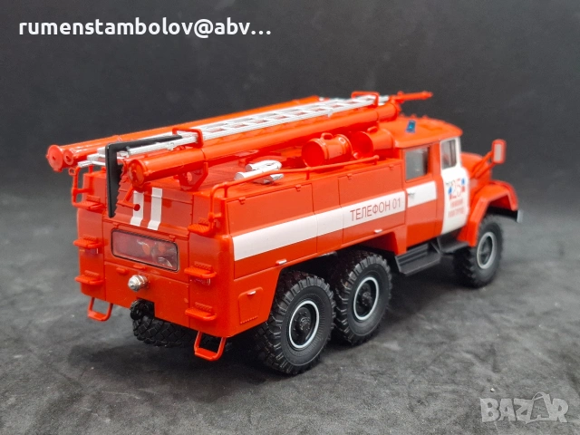ЗиЛ 131 АЦ 40 - Пожарна, Авто История, 1:43, Нов, снимка 3 - Колекции - 53777824