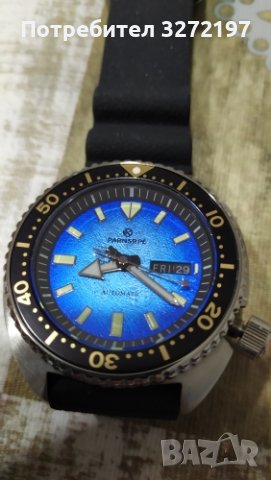 PARNSPRE автоматичен часовник японски механизъм NH36A,гмуркане, 300 M, стъкло сапфир , снимка 13 - Мъжки - 40437298