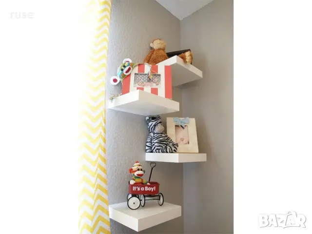 НОВИ! Стенен рафт етажерка 30х26х4.5см до 5кг, снимка 4 - Етажерки - 48968126