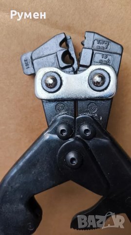 Клещи за кримпване (кербоване) на кабелни обувки и два кабела с гилза, снимка 11 - Клещи - 46406991