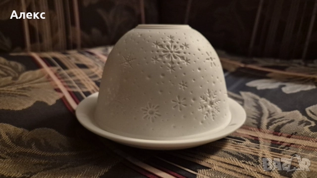 Разкошен чаен свещник–Фин порцелан!, снимка 3 - Аксесоари за кухня - 52679653