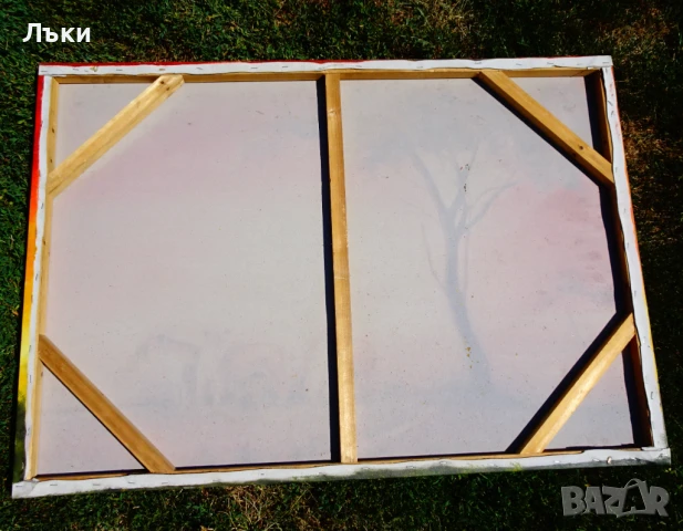 Картина Лъв,Лъвове,масло върху платно,подпис,100 см. , снимка 10 - Картини - 51318830