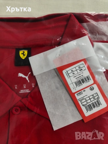 Puma Scuderia Ferrari F1 - Оригинална мъжка тениска с яка, снимка 5 - Тениски - 55786499