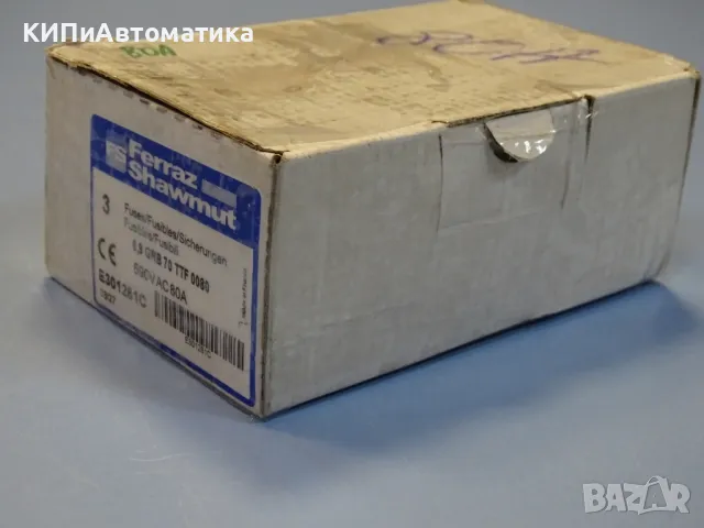 Предпазител Ferraz Shawmut Protistor E301281 Fuses 6.9GRB70TTF0080 80A 690VAC, снимка 10 - Резервни части за машини - 47790619
