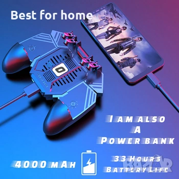 PUBG Мобилен контролер с вентилатор за iPhone и Android【AK77】, снимка 2 - Селфи стикове, аксесоари - 53665695