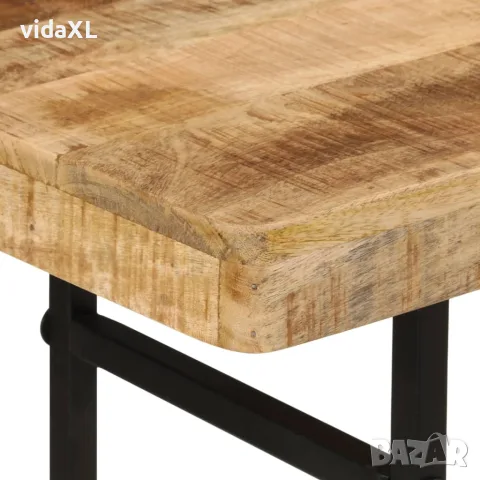 vidaXL Конзолна маса, 112x36x76 cм, мангово дърво масив и желязо, снимка 4 - Маси - 56147306