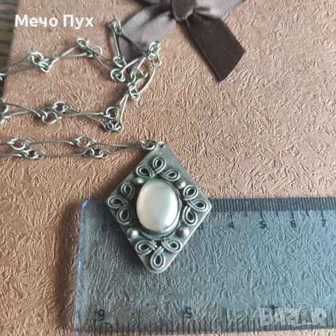 Стар сребърен синджир,ръчно правени (315), снимка 8 - Колиета, медальони, синджири - 48835365