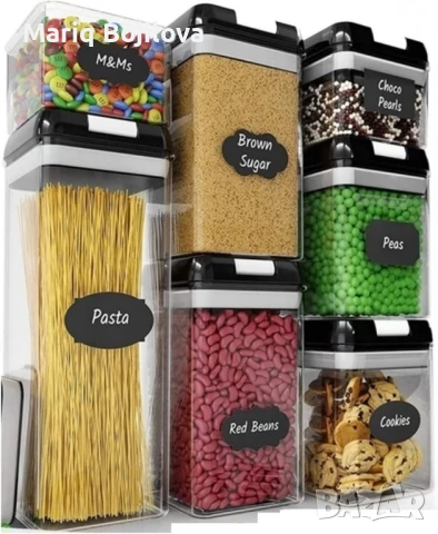 Комплект от 7 херметични контейнера – сигурно съхранение и перфектна организация, снимка 9 - Други - 48930747