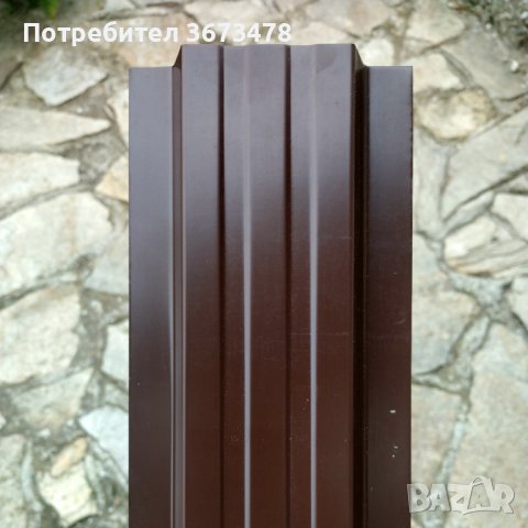 Метални профили (летви) GELESMETAL за ограда, Цвят КАФЯВ/АНТРАЦИТ, 2м, снимка 3 - Огради и мрежи - 40072217