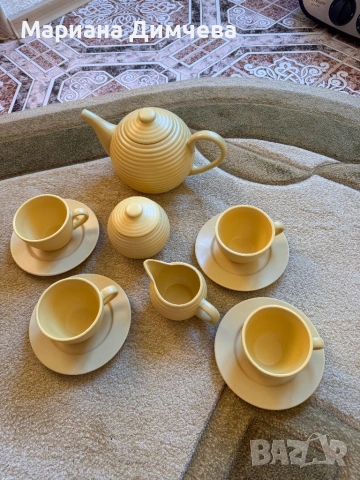 Луксозен керамичен сервиз за чай/кафе – ЧИСТО НОВ , снимка 4 - Сервизи - 53668453