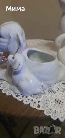 Порцеланова кашпа с кученца, снимка 9 - Други стоки за дома - 42704509