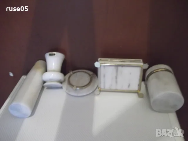 Комплект от 5бр. мраморен от магазин"Минералсувенир" от соца, снимка 6 - Други стоки за дома - 47397555