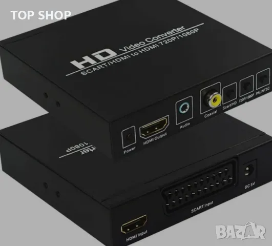SCART/HDMI към HDMI 720p/1080p конвертор, снимка 5 - Приемници и антени - 48927009
