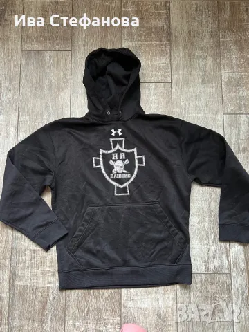 Wow Under Armour USA черно ново худи блуза спотно горнище с качулка , снимка 2 - Блузи с дълъг ръкав и пуловери - 48991856
