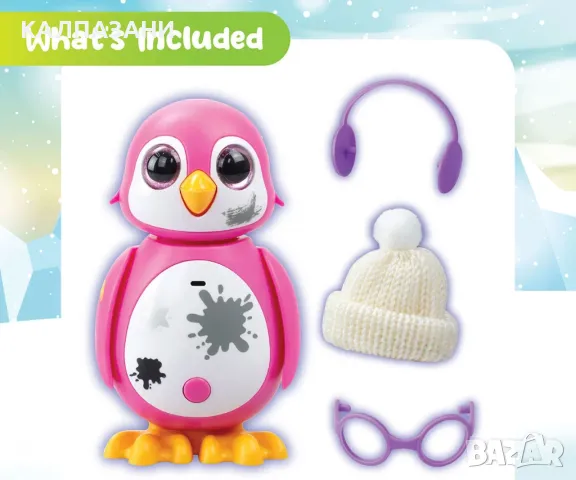 Интерактивен мини пингвин Silverlit, черен 88642, снимка 10 - Фигурки - 47958071