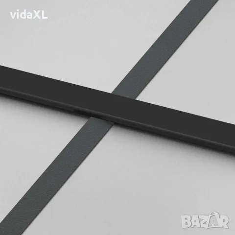 vidaXL Плъзгаща се врата с обков 90x205 см Закалено стъкло&Алуминий, снимка 6 - Входни врати - 56147085