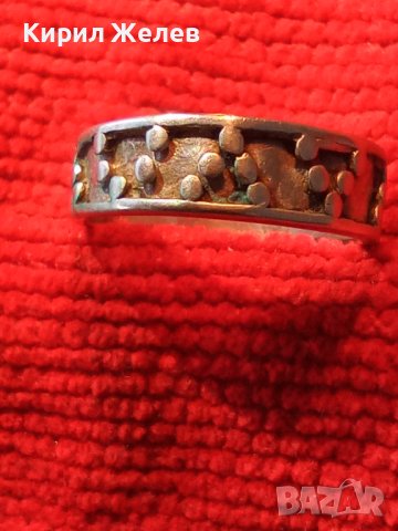 Стар ръчна изработка сребърен ПРЪСТЕН ХАЛКА ОРНАМЕНТИРАН СРЕБРО 925 ПРОБА 20563, снимка 4 - Антикварни и старинни предмети - 32972501