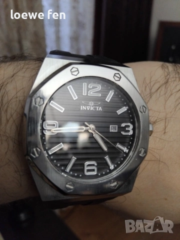 Invicta Huracan - блестяща полирана каса с много лек браш ефект! Audemars Piguet style !, снимка 4 - Мъжки - 53306998