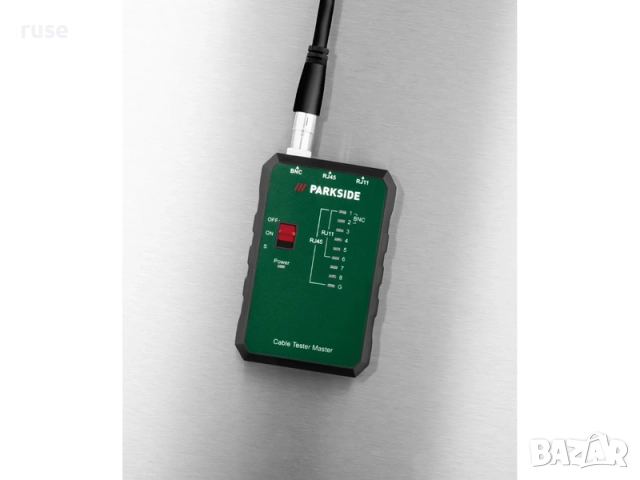 НОВИ! Тестер за мрежови и сателитни кабели Parkside, снимка 4 - Други инструменти - 52818053