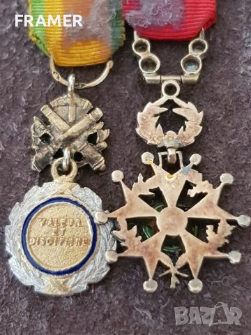 Златна 18 карата МИНИАТУРА с ДИАМАНТИ ордени Легиона и военен 1870 злато, снимка 14 - Антикварни и старинни предмети - 41344039