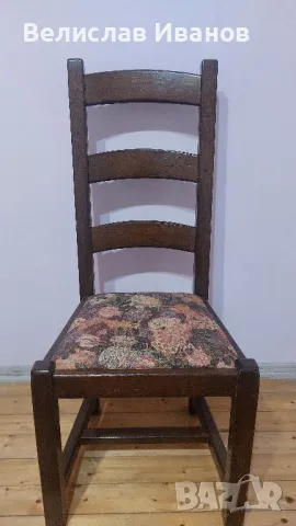 Винтидж трапезен стол от масивно дърво. Пефектно състояние. , снимка 1