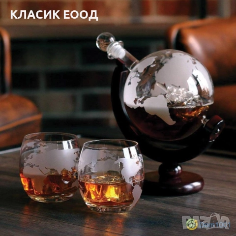 Мъжки подарък - чаши за уиски с декантер., снимка 2 - Чаши - 51462824