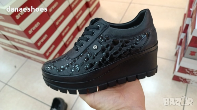 Дамски обувки от естествена кожа на висока платформа , снимка 2 - Дамски ежедневни обувки - 51969808