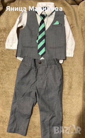 Костюм за малък господин от четири части Next 18 месеца 86 см, снимка 4 - Комплекти за бебе - 53567118