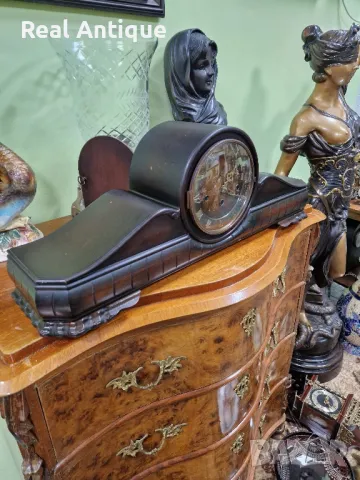 Уникален голям антикварен колекционерски каминен часовник , снимка 4 - Антикварни и старинни предмети - 49465593